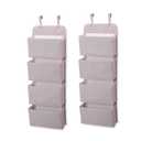 Delta Children 4 Pocket Over The Door Hanging Organizer - 2 Pack, Easy Storage/Organization Solution - Versatile and Accessible in Any Room in the House, Pink
