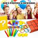 72pcs Super Bros Party Favors, Birthday Party Supplies Including Stress Relief Stars, Notebooks, Rainbow Pencils, Silicone Bracelets, Game On Gaming Party Gifts Classroom Rewards for Kids
