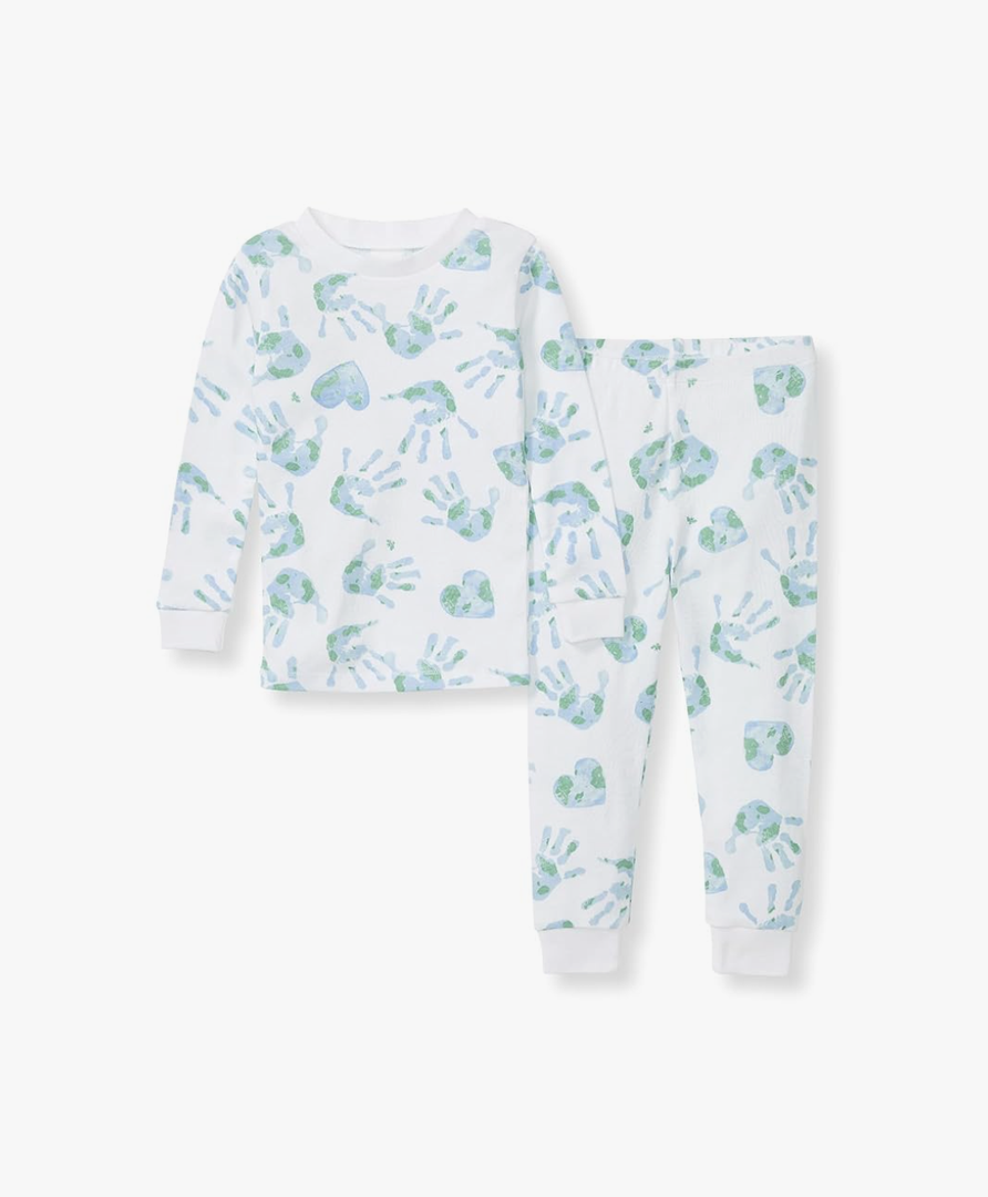 Burt's Bees Baby Boys' 2-Piece Long Sleeve Tee and Pants Organic Cotton Pajama Set 10 Years