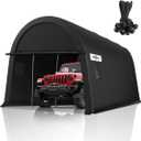 COBIZI Carport Canopy 12x20 Heavy Duty Portable Garage with Double Zippered Roll-up Doors & Vents, Large Space Car Canopy Car Tent Upgrade Waterproof for Cars, Boats, Trucks, Garden Tools, Gray