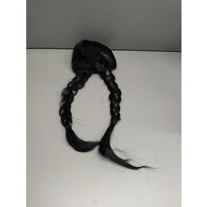 Spooktacular Creations Braided Black Pigtail Wig with Hair Net for Girls, Women, Pocahontas Native American Gothic Women Wigs for Halloween Costume Accessory