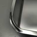 Kirecoo Stainless Steel Cat Litter Box, Large Metal High Sided Cat Pan Box, Indoor Litter Tray, Non Stick, No Smell, Easy to Clean, Pet Toilet Supplies for Cats