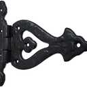 Adonai Hardware Alleluia Antique Cast Iron Vintage Heavy Duty T Hinges (5.3" x 1 Pack, Matte Black) for Barn Doors, Gates, Cabinets, Wardrobes, Sheds, Windows, Wooden Box, Chest and Trunks