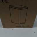 KUK Slim Bathroom Trash Can with Lid, 1.6 Gal / 6L Stainless Steel Small Garbage Bin with Detachable Inner Bucket, Step Pedal, Silent Close, Wastebasket for Toilet, Bedroom, Home, Office (White)