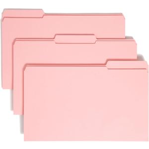 Smead File Folder, Reinforced 1/3-Cut Tab, Legal Size, Pink, 100 per Box (17634)