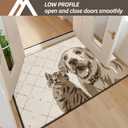 COSY HOMEER Dog Door Mat 32"x48" Dirt Trapper Entryway Rugs Absorbent Funny Welcome Mat Washable Non Slip Entry Rugs,Taupe