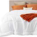 Bedsure Comforter Duvet Insert - Quilted Comforters King Size, All Season Duvet, GentleSoft Down Alternative Bedding Blanket, with 8 Tabs, Gifts for Women/Men, White, King 90 x 102 Inches