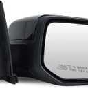 Passenger Side Mirror Compatible with 2016 2017 2018 2019 2020 2021 Honda Civic Sport Touring Sedan Coupe Mirror with Camera Turn Signal Heated Power Black(13 Pins)