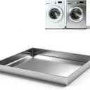 32" x 32" x 2.5" Washing Machine Drain Pan, Washer Tray for Floor Protection, Dishwasher Drain Pan, Pan for Under Washing Machine, 304 Stainless Steel, No Drain Port