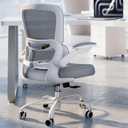 TRALT Office Chair - Ergonomic Desk Chair with Adjustable Lumbar Support, Mesh Computer Chair, Executive Chairs for Home Office Comfortable Lumbar Support (White)