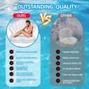 Thickened Inflatable Seashell Pool Float, Giant Pool Floating Raft Chair with Pearl Balls, for Birthday Party, Ocean Theme Decorations, Beach & Pool Party Decorations