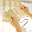 Hotop 60 Pieces 1.65 Inch Metal Drapery Curtain Rings Curtain Hanging Rings and 60 Pieces Metal Drapery Pin Hooks for Drapes Window Door Shower (Gold)