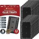 LULUCATCH Mouse & Insect Traps 12 Pack, Heavier Sticky Traps with Non-Toxic Glue for Small Mice & Insects. Sticky Mouse Traps Indoor for Home, Easy to Set