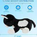 JOD 27 Inch Weighted Black Cat Plush, Weighted Black Cat Stuffed Animal, 5 Lbs Cute Plushies Soft Pillow Toy Gift Cuddle Plushies Pillow Giant Cat for Kids Adults (71 CM)