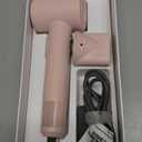 Professional High Speed Ionic Hair Dryer - 1 Min Fast Drying, 180000 RPM Blow Dryer 500 Million Negative Ions, No Heat Damage & Low Noise, Lightweight, Hairdryer with Magnetic Concentrator for Women (Pink)