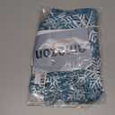 Simhomsen Set of 4 Embroidered Snowflakes Round Doily Placemats Round 15 Inches for Christmas Holiday and Winter, Dining Table Centerpieces Blue