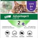 Advantage II Large Cat Vet-Recommended Flea Treatment & Prevention | Cats Over 9 lbs. | 2-Month Supply (2-Pack)