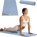 Gaiam Yoga Mat Towel — Non-Slip Microfiber Hot Yoga Towel, 24" x 68" Mat-Sized, Quick Dry & Super Absorbent for Bikram, Pilates & Gym, Skyway