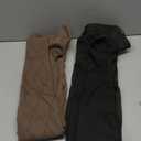 Fleece Lined Tights Sheer Women - Fake Translucent Warm Pantyhose Leggings Sheer Thick Tights for Winter (Large, Black+brown Stripe)