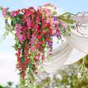 10PCS Bougainvillea Artificial Flowers 30" Silk Fake Bougainvillea Branches Faux Flowers Vines for HomeGardenWeddingPartyIndoor and OutdoorFloral Arrangement and DIY Decorred