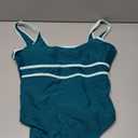 Cromi Womens One Piece Swimsuits Color Block Bathing Suit Sport Swimwear Slimming Modest Monokini XL