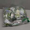 Eucalyptus Garland with Flowers - 2 Pack 5.9 FT Artificial Flower Garland with Butterflies Faux Rose Greenery Garlands for Backdrop Wedding Arch Centerpieces Decorations - Dusty Blue & White