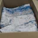 Washable Area Rugs 6'x9' Non-Slip Modern Abstract Soft for Living Room Entryway Bedroom Nursery, Print Pattern, Blue Grey Navy Gray