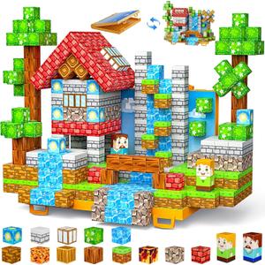 Magnetic Blocks, Magnetic Building Blocks,STEM Constructions Magnet Blocks for Kids, Boys and Girls Age 3+ Years Old, Building Toys Gifts for Kids 84PCS 1" Large Size