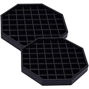 Happy Reunion Drip Trays 6" Coffee Countertop Octagon Drip Tray Black Plastic Coffee Drip Tray With Honeycomb Grid, Pack of 2 (2 Pcs 6")