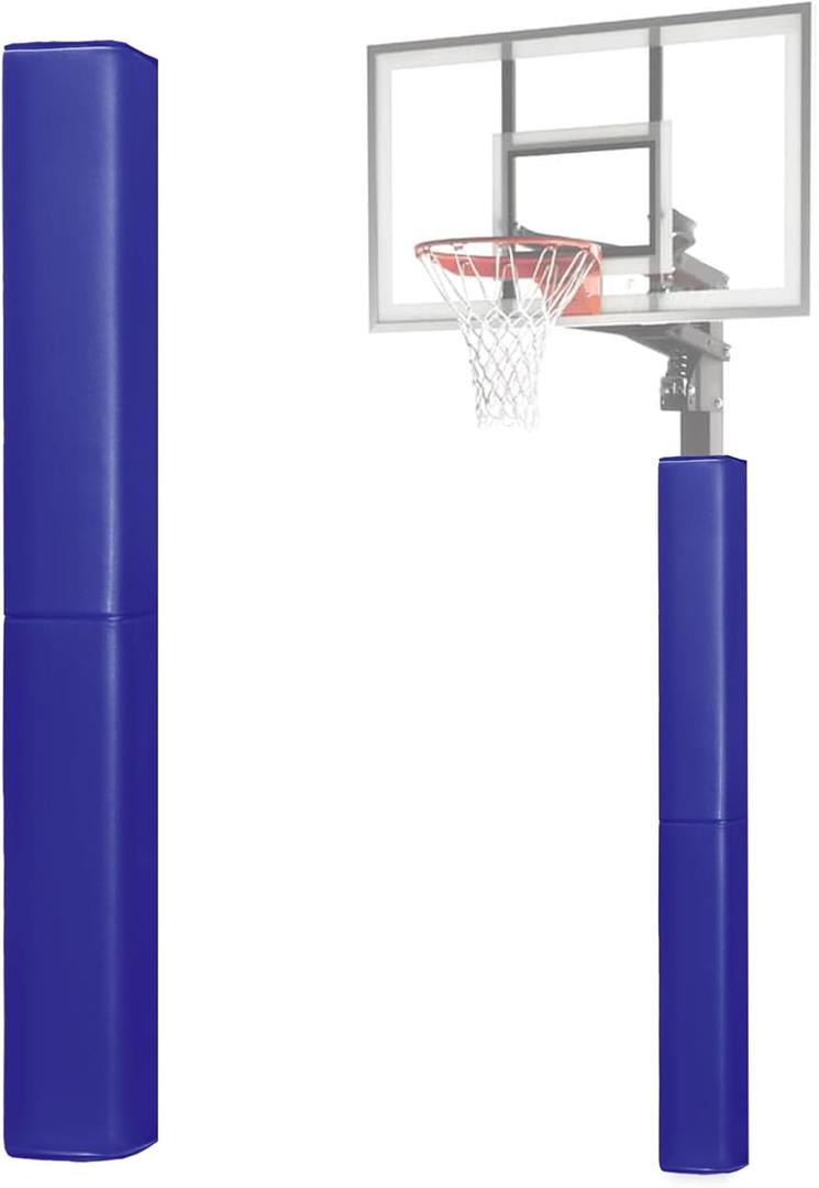 Basketball Pole Pad 72" Tall and 2"&4" Thick Fits 4"x4",5"x5",6"x6" Pole All-Weather Durable UV-Resistant Waterproof Square Basketball Pole Padding for Player Protection and Safety