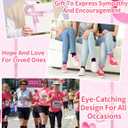 2 Pairs Breast Cancer Awareness Socks,Pink Ribbon Knee High Compression Socks for Softball Soccer Football Baseball (Small-Medium, Black)