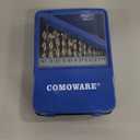 COMOWARE Drill Bit Sets for Metal- 19 Pcs Straight Shank M2 HSS Drill Bits for Stainless Steel, Cast Iron, Plastic and Wood