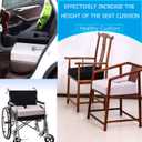 COMFelicify Extra Thick Office Chair seat Cushion, Back and Hip Pads, Non-Slip seat Cushion for Long Hours in wheelchairs/Cars and Dining Chairs. (Black)