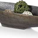 Red Co. 16 Long Oval Decorative Aluminum Metal Pedestal Centerpiece Bowl in Silver Finish