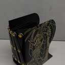 Dragon Bookends, Adjustable Bookends, Unique Book Holders for Shelves, Metal Book Ends for Heavy Books, Non-Skid Book Stander for Desk, Shelf, Office, Stationery Gift (Black)