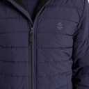 IZOD Men's Hooded Stretch Puffer with Sherpa Lining, Navy, Medium
