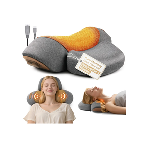 3-in-1 Neck Massager Pillow, Neck Massager for Pain Relief Deep Tissue, Massage Pillow with Heat, Vibration & Airbag Traction, 3D Ergonomic Cervical Hump Corrector Massage for Home Office