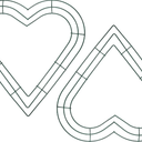 2pcs PATIKIL Christmas Wire Wreath Frame, Metal Heart Shape Dream Catcher Rings Macrame Wreath Floral Hoop for Home Car DIY Craft Wedding Wall Hanging Decorations, Black