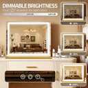 ROLOVE Vanity Mirror with Lights, Lighted Vanity Mirror with Dimmable 3 Modes, LED Makeup Mirror, Touch Screen Control, for Makeup Desk, Dressing Room, Gold, 23x19 Inch