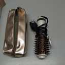 Travel Hair Dryer Brush, Nano Titanium 2 Inch One Step Hair Dryer & Styler Volumizer, Mini Oval Hot Air Brush, White and Rose Gold, HB004