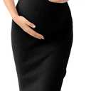 SUNNYBUY Women's Ribbed Knit Maternity Dress Summer Sleeveless Bodycon Pregnancy Dresses Casual Tank Outfits Clothes (S)