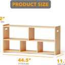 SpaceAid 5-Compartment Bookshelf, Montessori Bookcase for Toddlers, Wooden Book Shelf Organizer Storage Furniture for Kids Rooms, Playroom, Nursery and Classroom, 44.5 Wide, Natural