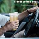 Baderke 50 Pcs Round Bottom Plastic Cups with Sip Lids Clear Disposable Iced Coffee Cups for Smoothie Cold Beverage Coffee Shops and Party Catering(20 oz,Clear)