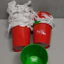 LIUBUJINGYING 17 Pcs Christmas Metal Buckets Christmas Galvanized Flower Planters Pots Red Green Farmhouse Metal Pail Rustic Decorative Gardening Containers for Party Home Xmas Outdoor Indoor Decor