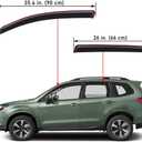 Lightronic Extra Durable Clip-on in-Channel Auto Vent Window Visor, Fits 2014-2018 Subaru Forester, UV Protection Rain Guard, Original Wind Deflector, No-Drill Easy Install, Dark Smoke, 4-Pcs