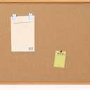Board2by Cork Board Bulletin Board 30 x 42, Oak Framed 4x3 Corkboard, Office Board for Wall Decor, Large Wall Mounted Notice Pin Board with 15 Push Pins for School, Home & Office