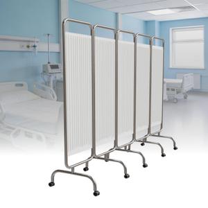Portable Medical Privacy Screen, Medical Privacy Screen on Wheels, Rolling Medical Room Divider for Hospitals Clinics Bedrooms Beauty Salon (White, 4 Panel)