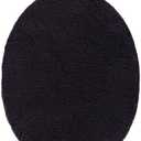 Madeals Microfiber Toilet Lid Cover Soft and Absorbent, Comfortable Bathroom Toilet Lid Cover Seat Fits Most Size Toilet Lids for Black