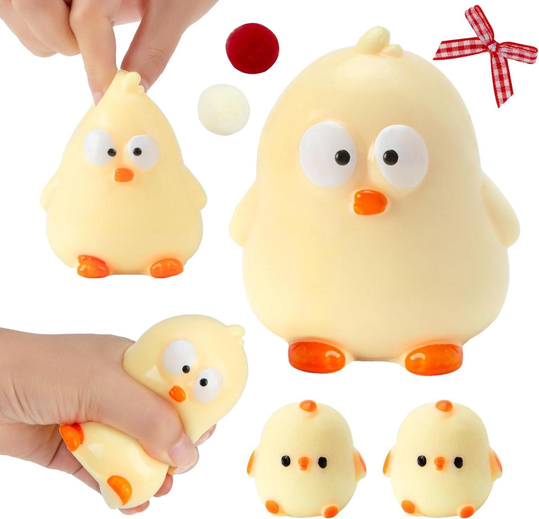 ZIFTY Squeeze Toys Handmade Duck Squishy Stress Chick Relief Toys with Accessories for Adults Relieving Fidget Toys Party Favors for Adults Birthday