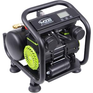MZB Ultra Quiet Air Compressor 110V/60Hz MAX 115PSI Steel Tanks Oil-Free 70dB Noise Level Air Compressor with Wheels for Spray Painting, Auto Repair, Carpentry Decoration (1.6 Gallon)